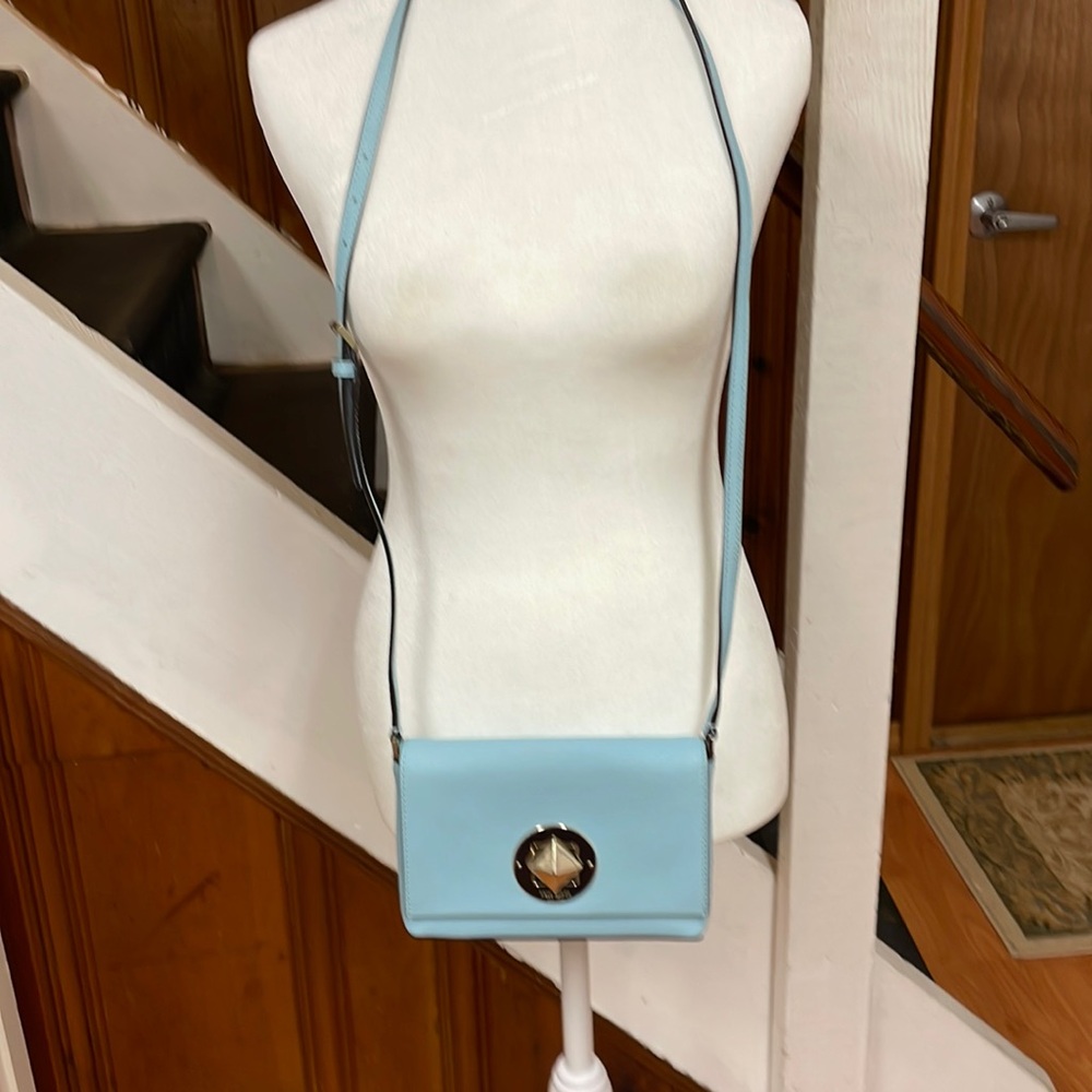 006. Kate Spade Saffiano Leather Blue Shoulder Crossbody Bag